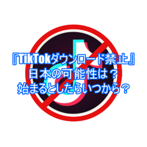 Tiktokダウンロード禁止 日本の可能性は 始まるとしたらいつから