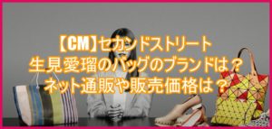 【CM】セカンドストリート生見愛瑠のバッグのブランドは?ネット通販や販売価格は?7