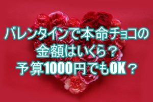 バレンタインで本命チョコの金額はいくら?予算1000円でもOK?6